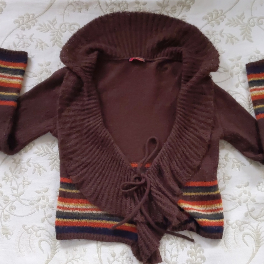 Rinascimento mohair tie front sweater